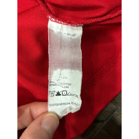 Izod Mens Red Polo Golf Shirt Color Block Design Sz Large - Picture 8 of 9